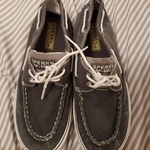 Boys size 5 Navy Sperrys